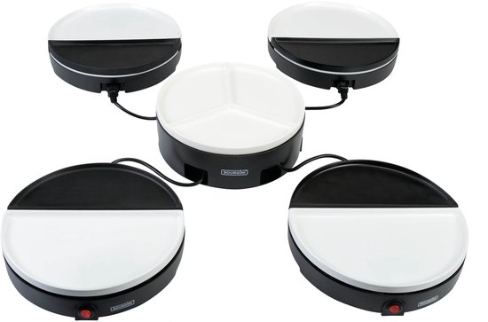 Bourgini Chef's Dinner Party Gourmetstel – 4 Personen – Bakplaat – Volledig Vaatwasserbestendig – Inclusief Opbergtas