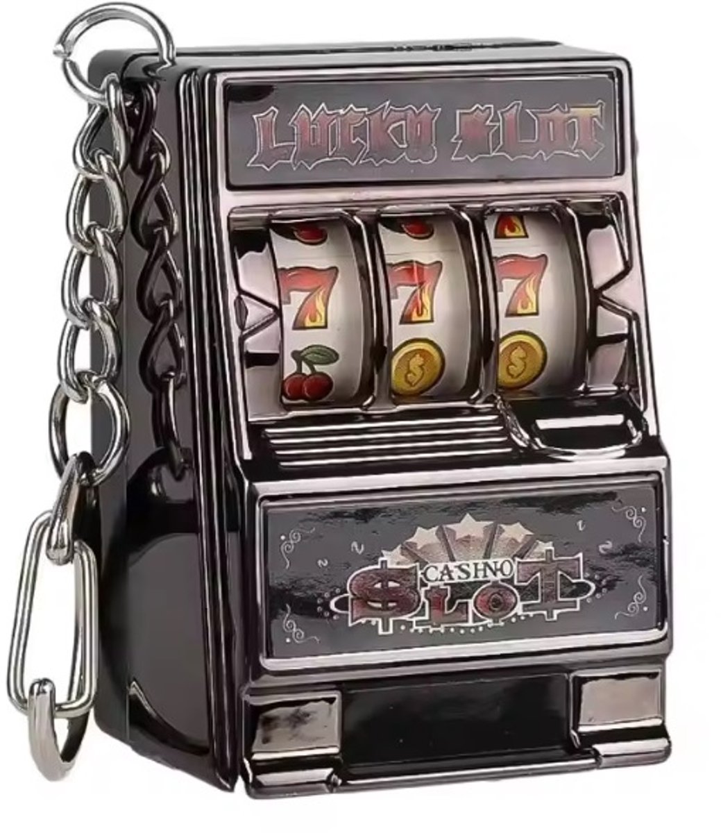 Retro Mini Fruitmachine Sleutelhanger Spel Winnen Beste Vriend Cadeau Speelgoed Sleutelhouder Munt Games Console Creatief Slot Casino Model kopen vanaf een prijs van 6.65