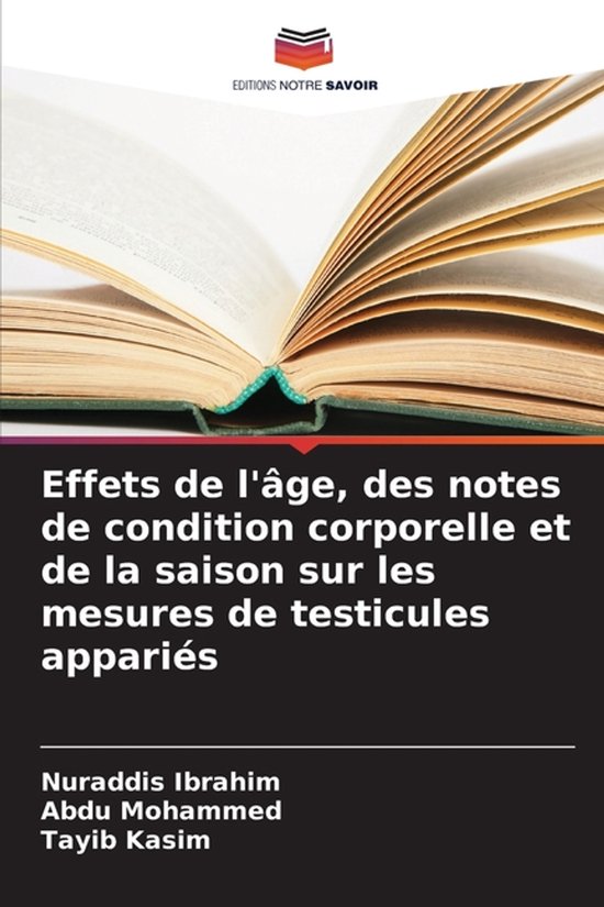 Effets de l'âge, des notes de condition corporelle et de la ... - cover