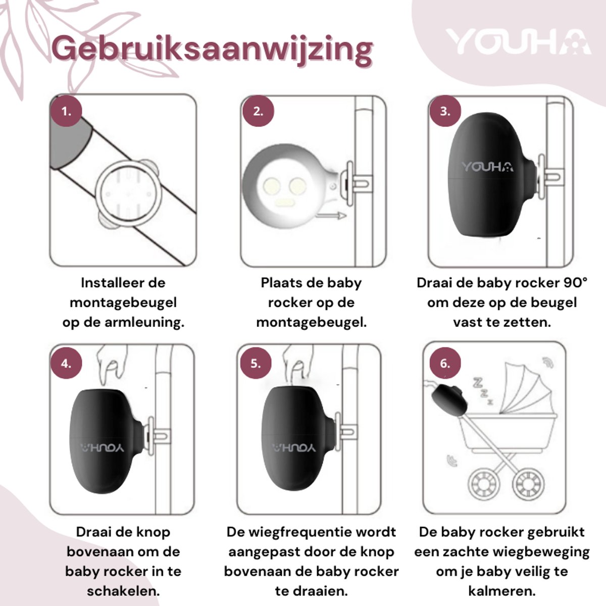 Youha Youha Baby Rocker Slaaphulp - afbeelding 3