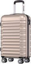 TRVLMORE Handbagage Koffer - 38L - Cijferslot - Lichtgewicht - Trolley - 54x36x20cm - Past binnen 55x40x20 cm - Champagne