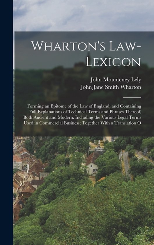 Wharton's Law-Lexicon - cover