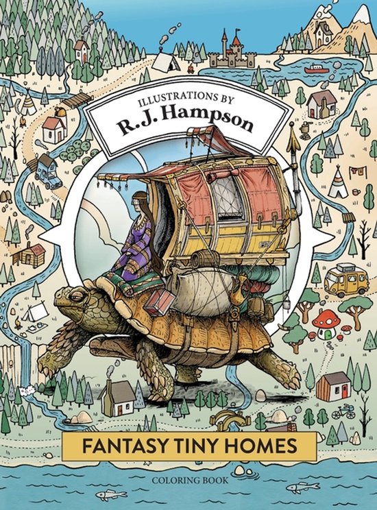 Fantasy Tiny Homes Coloring Book - cover