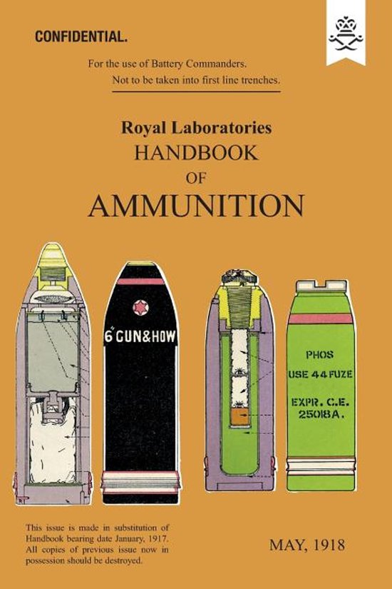 ROYAL LABORATORIES HANDBOOK OF AMMUNITION May 1918 - cover