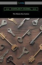 Boek 'The Master Key System' van Charles F. Haanel met diverse sleutels op een houten achtergrond.