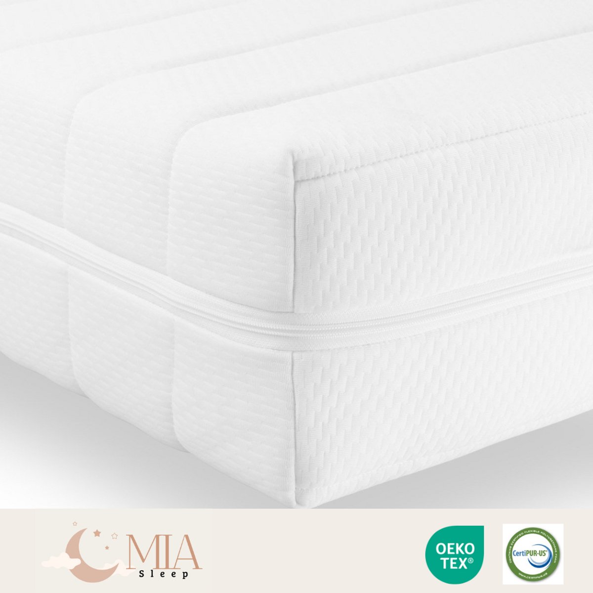 MIA Sleep 120x220 Koudschuim Matras - 14 cm dik - HR45 Schuim - Luxe Tijk - Koudschuim