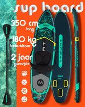 Bol.com MyBoat Bass Hunter Kajak Peddel Boord | SUP Board Set met zitje plus 4 delige peddel voor kano ervaring compleet | 2 tot... aanbieding
