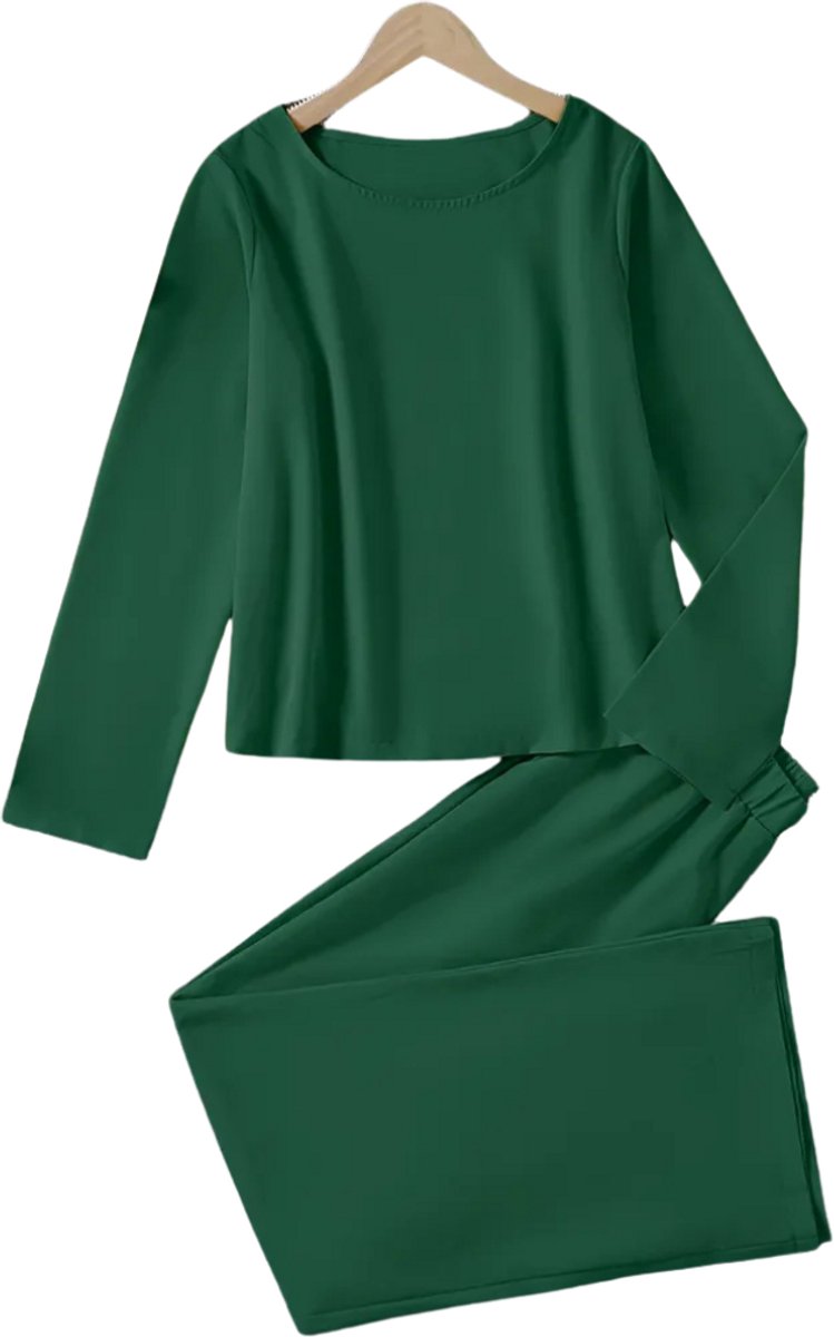 Nivard Linnen Broek Dames Zomerbroek Volwassenen Lange Broek Pantalon Strandbroek Zomer Ibiza Stijl Donkergroen