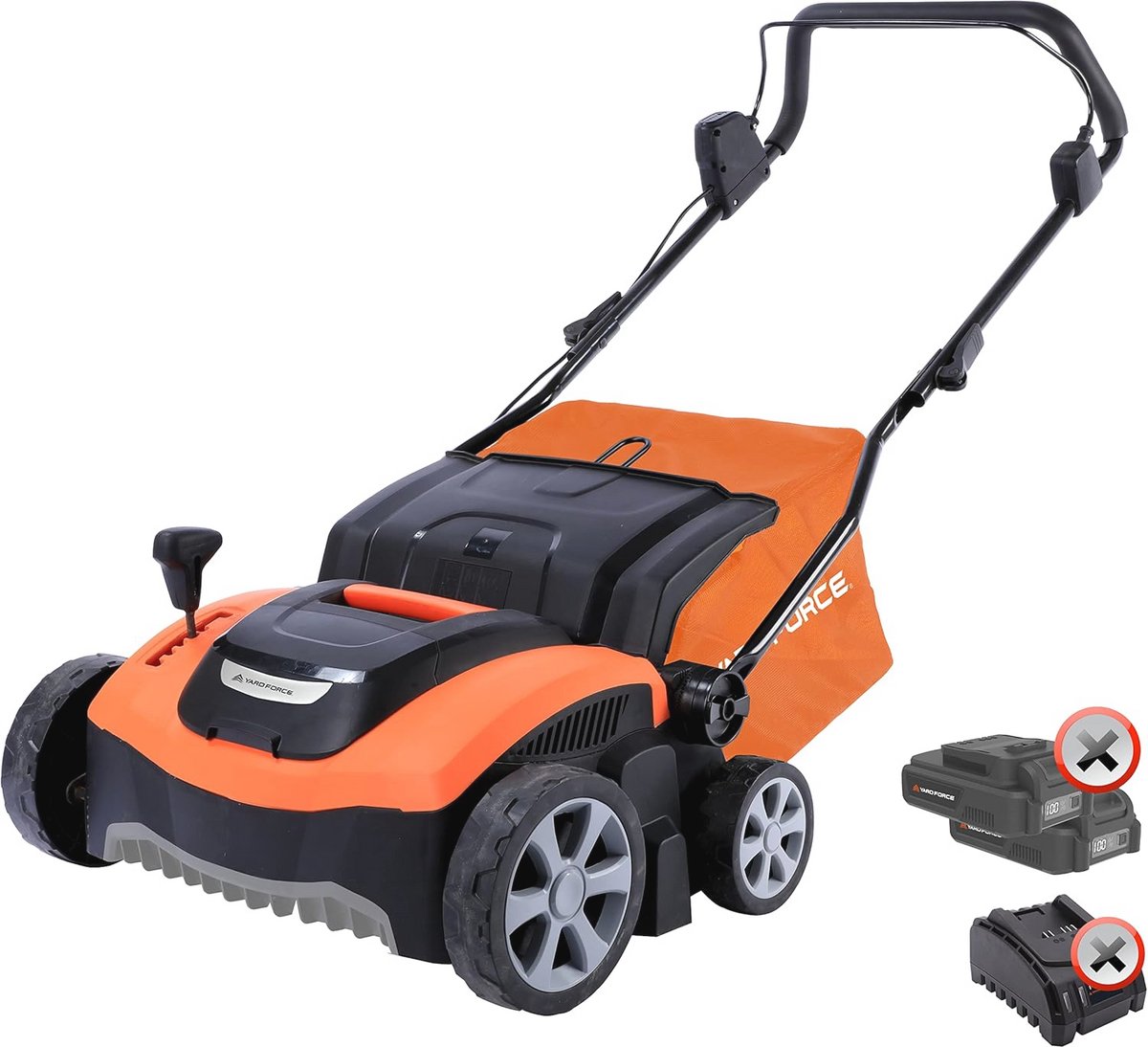 Accu-verticuteermachine met 37 cm werkbreedte en 6 standen voor maaihoogteverstelling