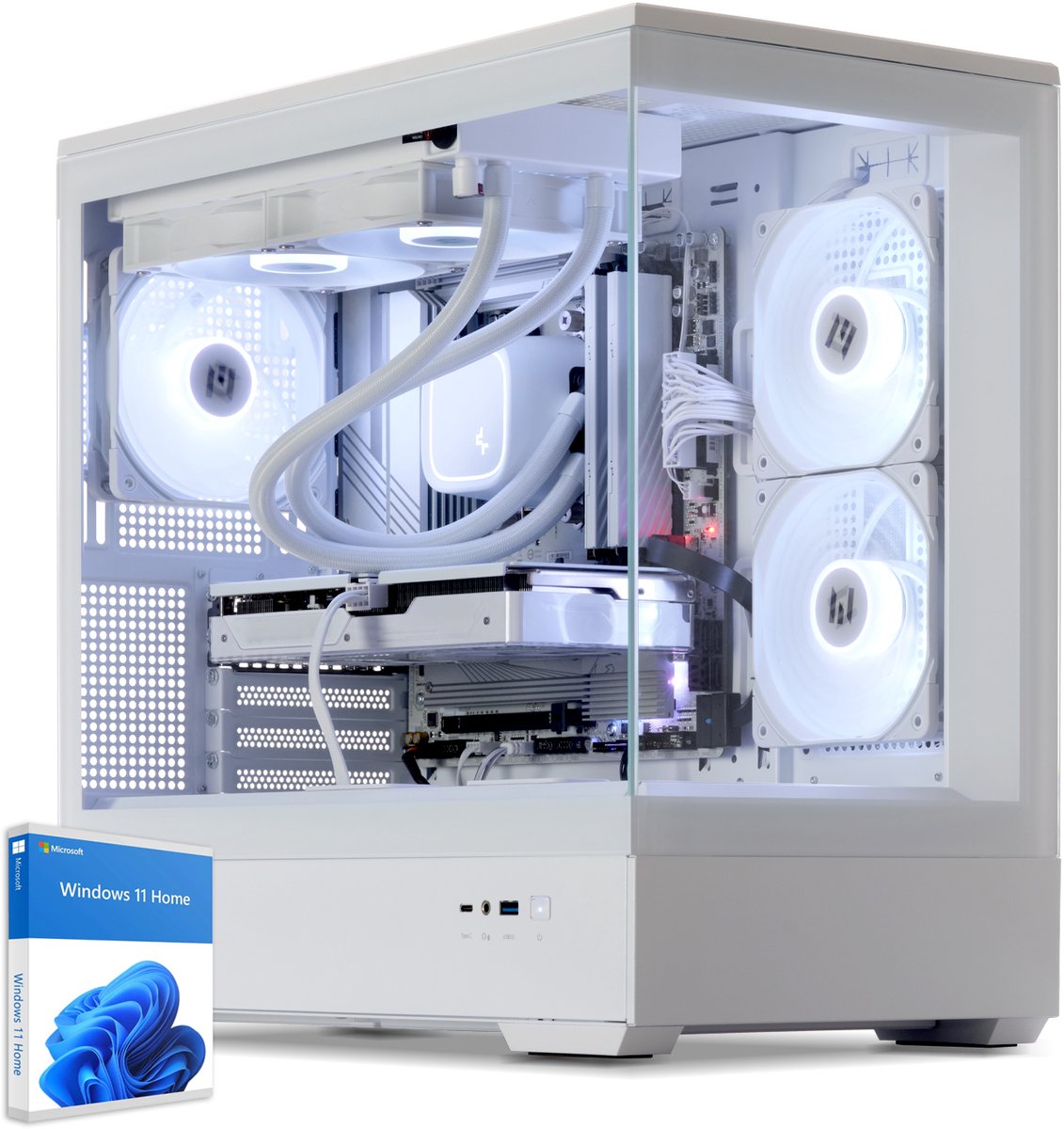 Sedatech Advanced Gaming PC Waterkoeling White Edition • AMD Ryzen 5 7500F 6x 3.7GHz • Geforce RTX5070 • 32Gb DDR5 • 2Tb SSD M.2 • WiFi • Bluetooth, USB C • Windows 11 • Desktop computer
