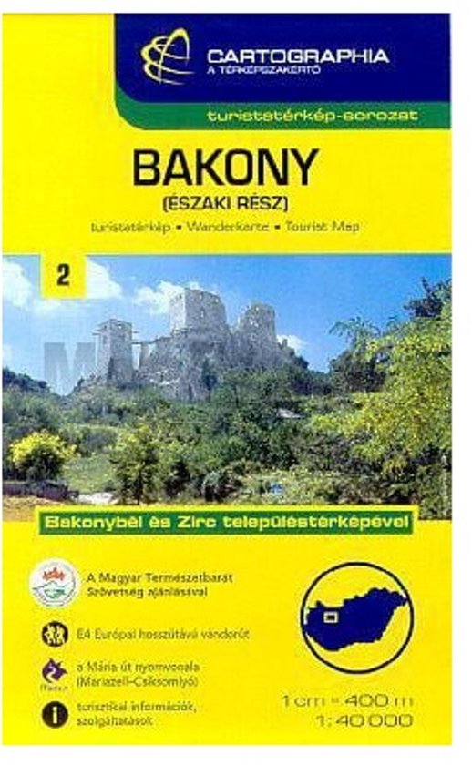 Wandelkaart Cartographia 2, Bakony noord - cover
