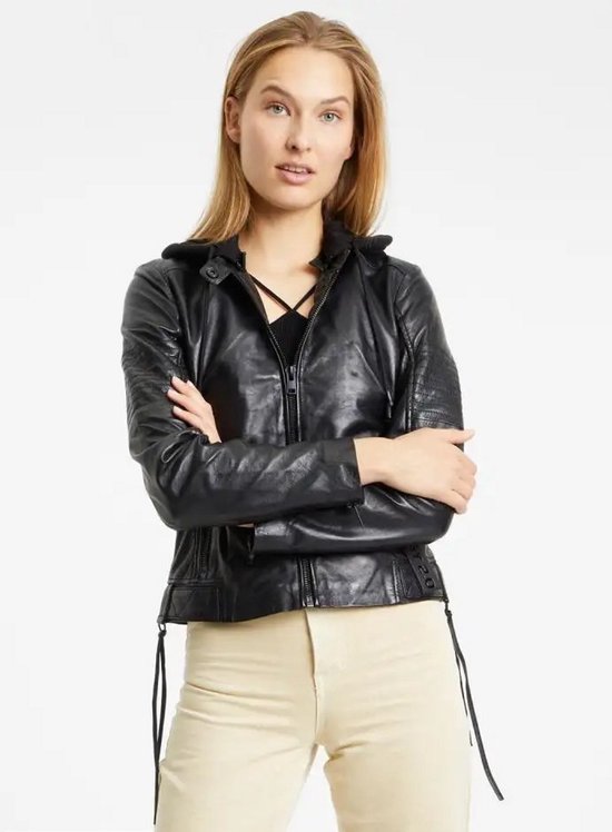 Gipsy de Maurice Veste en cuir Janin Femmes Noir Taille 38