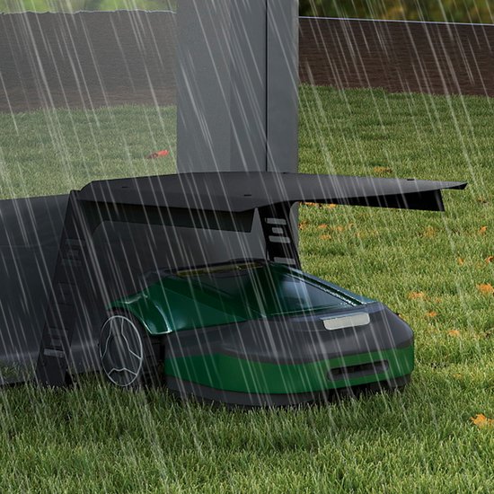 LARS360 Robotmaaier garage dak carport voor grasmaaiers grasmaaier auto overkapping beschermhoes bescherming lessenaarsafdak tegen regen hagel en uv-stralen met schuimsponsstrips (103 x 81 x 45 cm