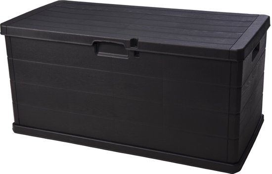 Ceruzo Kussenbox - Opbergbox - 340L - 118x59x57 - Verrijdbaar-Antraciet