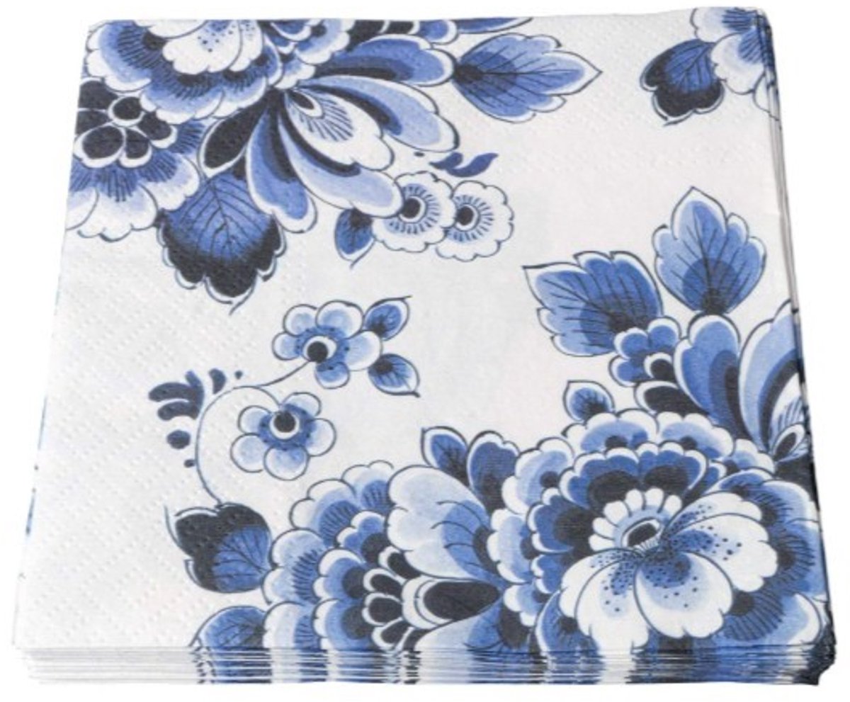 Servetten Bloemen - 20 stuks - 17x17 cm
