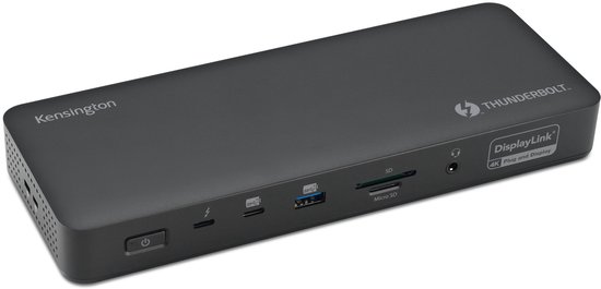 Kensington SD5920T EQ Bedraad Docking Station - Thunderbolt™ 4 Quad 4K Hybrid Dock met DisplayLink® Technologie - Zwart