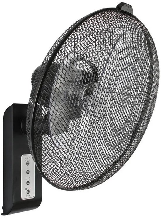 Wandventilator CasaFan Greyhound 45 cm grijs mat kunststof 3 snelheden 85° oscillatie met afstandsbediening