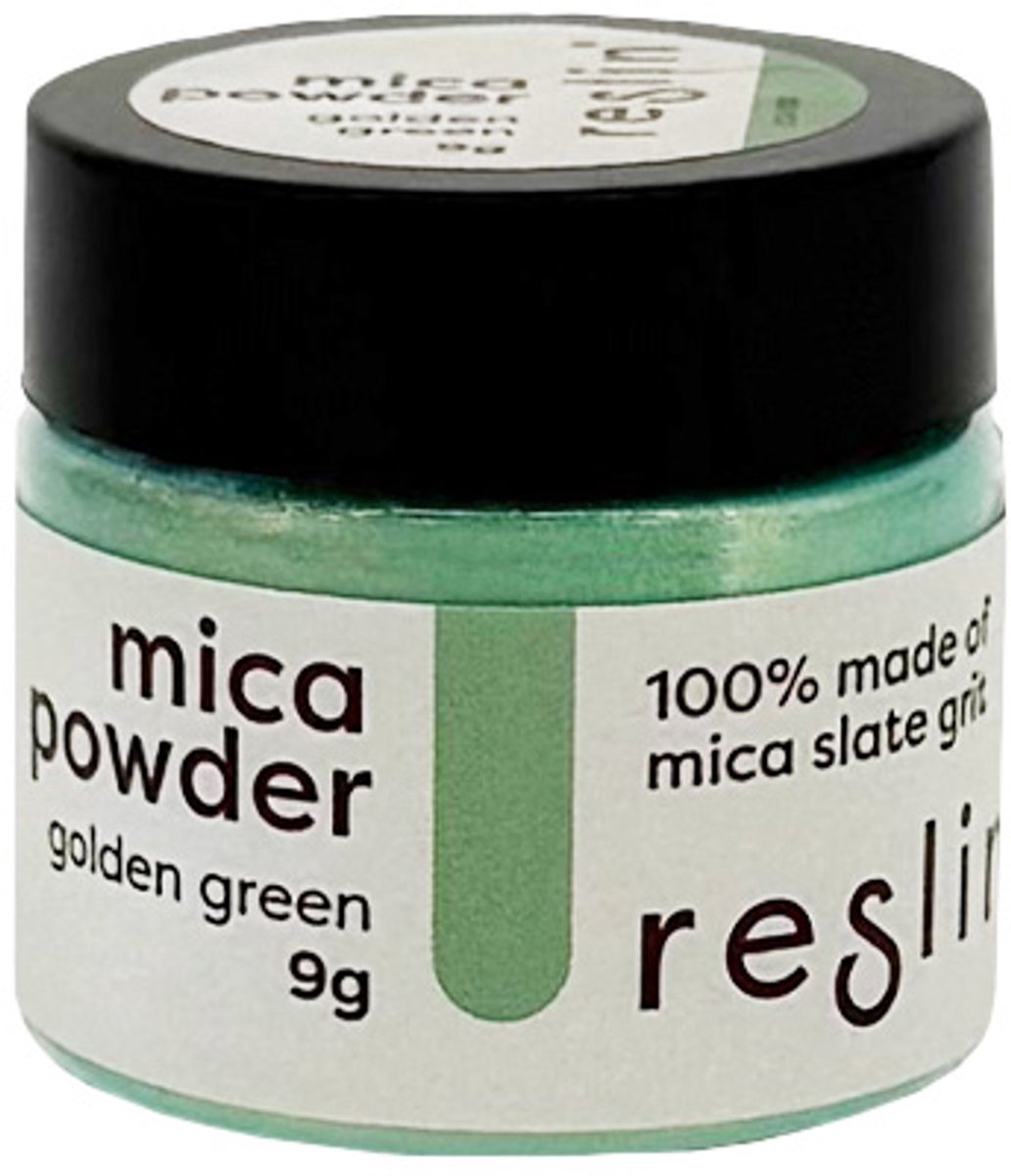 Reslin mica poeder 9gr goudgroen