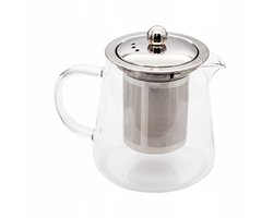 Meyerhoff Glazen Theepot 600ML – Met RVS Infuser en Zeef – Hittebestendig Glas – Voor Losse Thee, Kruiden & Infusies – Verpakt als Cadeau