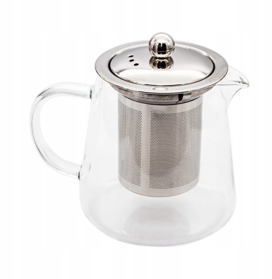 Glazen Theepot met RVS Theefilter – Hittebestendig Borosilicaat Glas