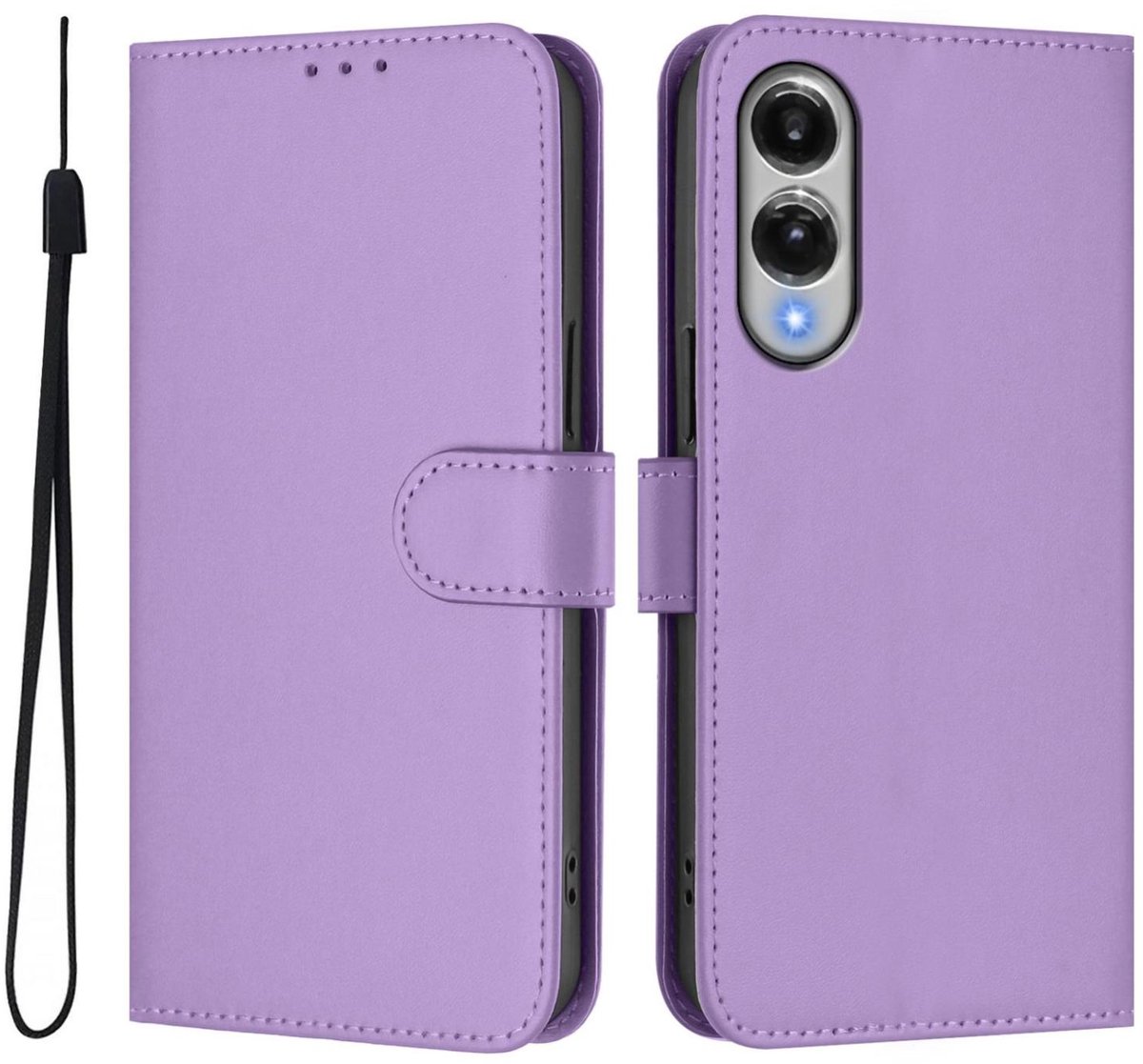 Mobigear Telefoonhoesje geschikt voor Samsung Galaxy S25 Edge Hoesje | Mobigear Urban Wallet Bookcase Portemonnee | Pasjeshouder voor 3 Pasjes | Telefoonhoesje voor Pinpas / OV Kaart / Rijbewijs - Paars