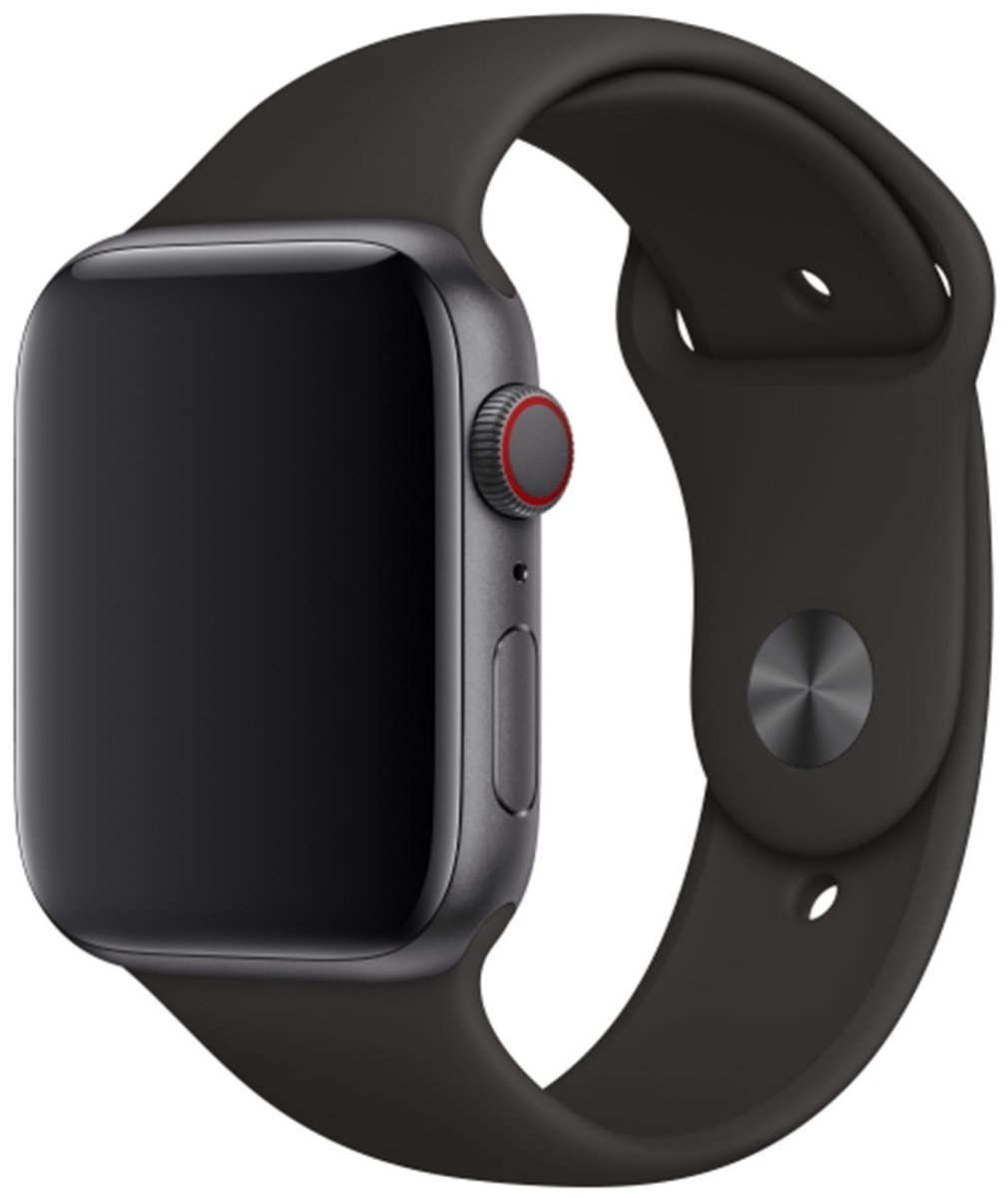 Apple Siliconen bandje - Apple Watch Series 1/2/3/4 (42&44mm) - Zwart