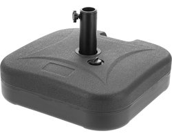 ACAZA Parasolvoet - Parasoltegels - Parasolvoeten - tot 24 kg - Zwart - Vierkanten Parasolvoet - Diameter Buis 38 mm - Parasol Voet - Parasol Tegels