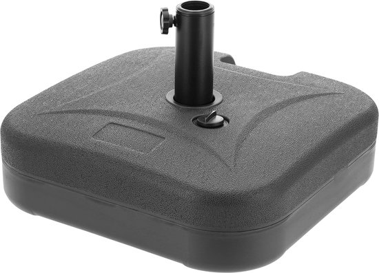 ACAZA Parasolvoet - Parasoltegels - Parasolvoeten - tot 24 kg - Zwart - Vierkanten Parasolvoet - Diameter Buis 38 mm - Parasol Voet - Parasol Tegels