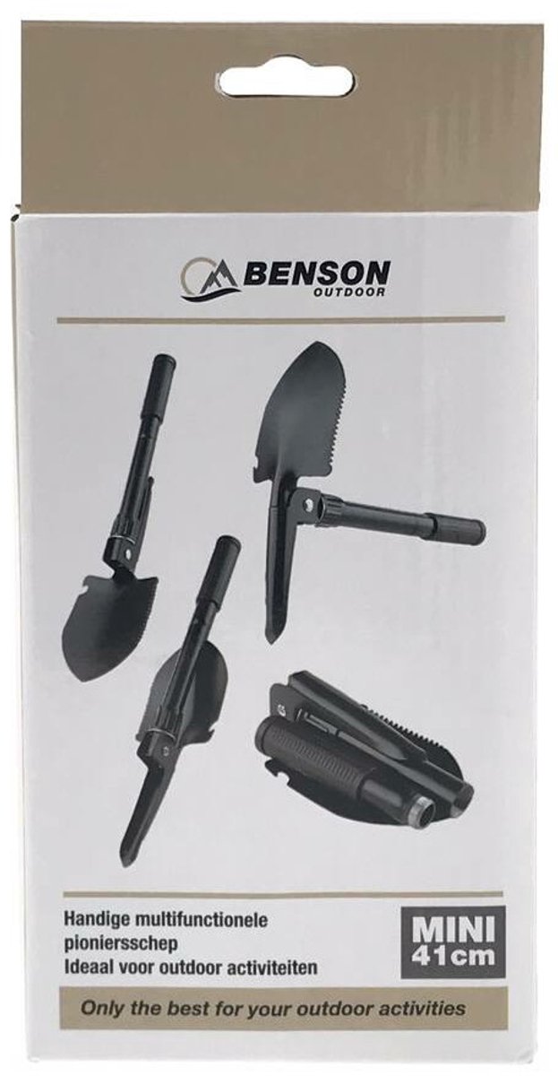 Benson Opvouwbare schep - 2x - 41 cm - met pikhouweel en zaag - camouflage opbergtas - outdoor van Benson — afbeelding 4