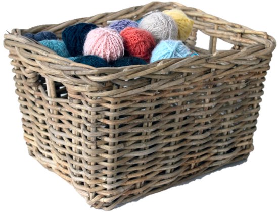 Panier de rangement en rotin 43x33xH25cm