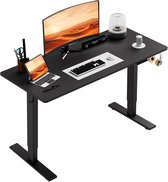 Zit-sta bureau 110 x 60 cm, Elektrisch in hoogte verstelbaar bureau, met geheugenfunctie en anti-botsingstechnologie, Stevig en Duurzaam, Stille Motor, Hoogte 70-117cm