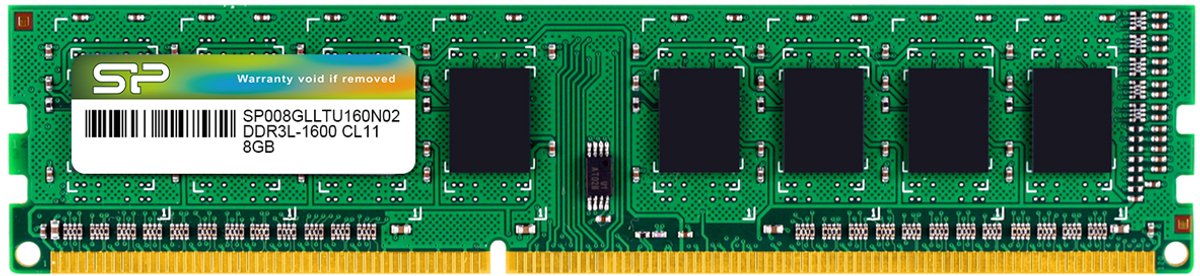 Silicon Power 8GB DDR3 DRAM 1600MHz *for PC builds and Desktop Memory Module* (PC3 12800) 240 pin CL11 1.35V Non ECC Unbuffered UDIMM - Low Voltage and Power Saving