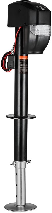 Cric électrique pour remorque – Capacité de charge de 5 000 lb – Cric Heavy avec télécommande, connexion bidirectionnelle, manivelle, housse résistante aux intempéries, plage de levage de 10 à 28 po