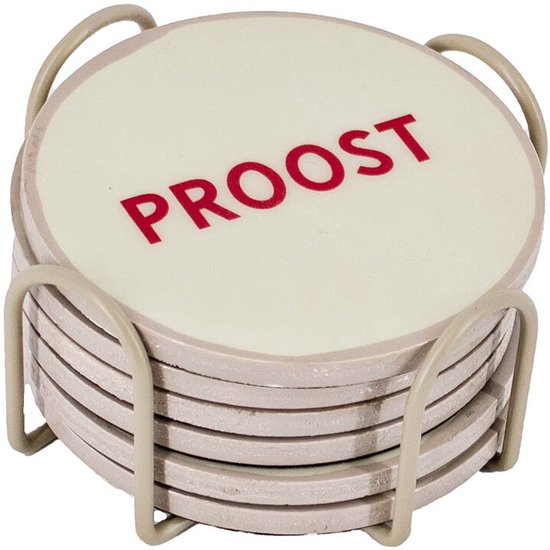 AccueilLié par KY | Set de 6 sous-verres avec texte en rack « cheers » | ensemble de sous-verres