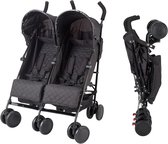 X Adventure Duo Buggy / Tweeling Buggy – Lichtgewicht Dubbele Buggy Tandem Buggy - Zwart