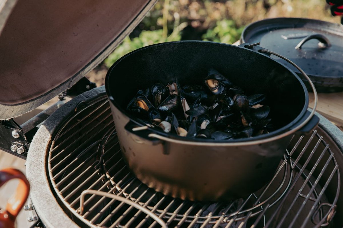 BBQ-Toro Dutch Oven Pan Cocotte en fonte, 3,0 litres preseasoned - déjà