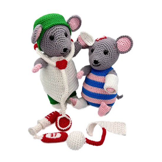 Mini-haakboek Zorgmuis Dokter & Zieke muis