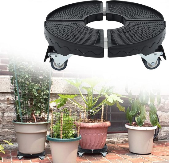 Cti Plantenroller - Plantentrolley - Voor Binnen En Buiten Draagvermogen Tot 80kg Vierkant Vurenhout 30x30cm