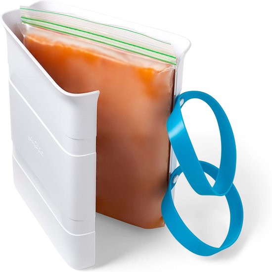 Machine à glaçons pour congélateur, 6 tasses, sacs de préparation de repas pour congeler soupes et restes