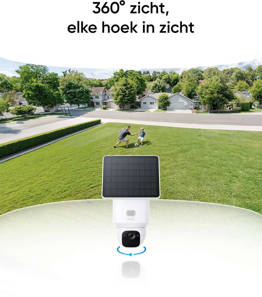 eufy SoloCam E30 2-Cam Kit, 360° PTZ beveiligingscamera, HomeBase 2, 2K HD, 70° tilt, AI-tracking, zonne-energie, geen ABO-kosten – foto 4