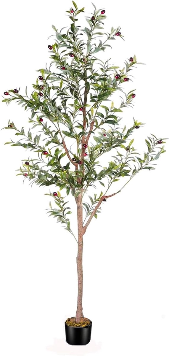 Kunstolijfboom - Kunstplanten - Moderne decoratie - 180 cm - Groen - Kunststof