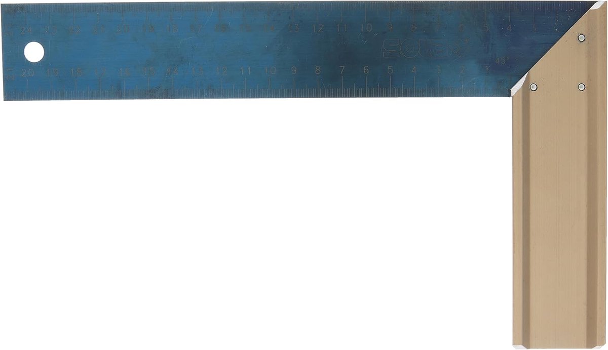 Schreinerhoek - Blauw/Bruin - 1 stuk - 250x145 mm