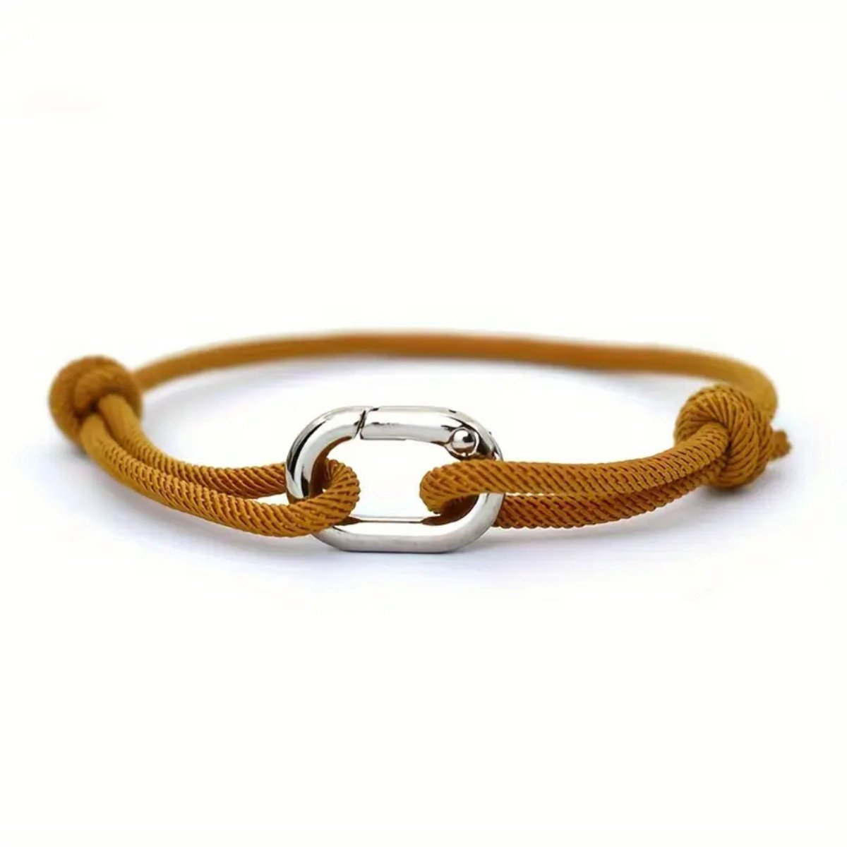 Bovista Armband - Staal - Nep Zilver - Heren - Geel