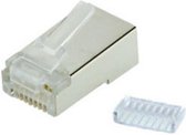 RJ45 krimp connector (STP) voor CAT6a netwerkkabel (vast/flexibel) - per stuk (2-delig)