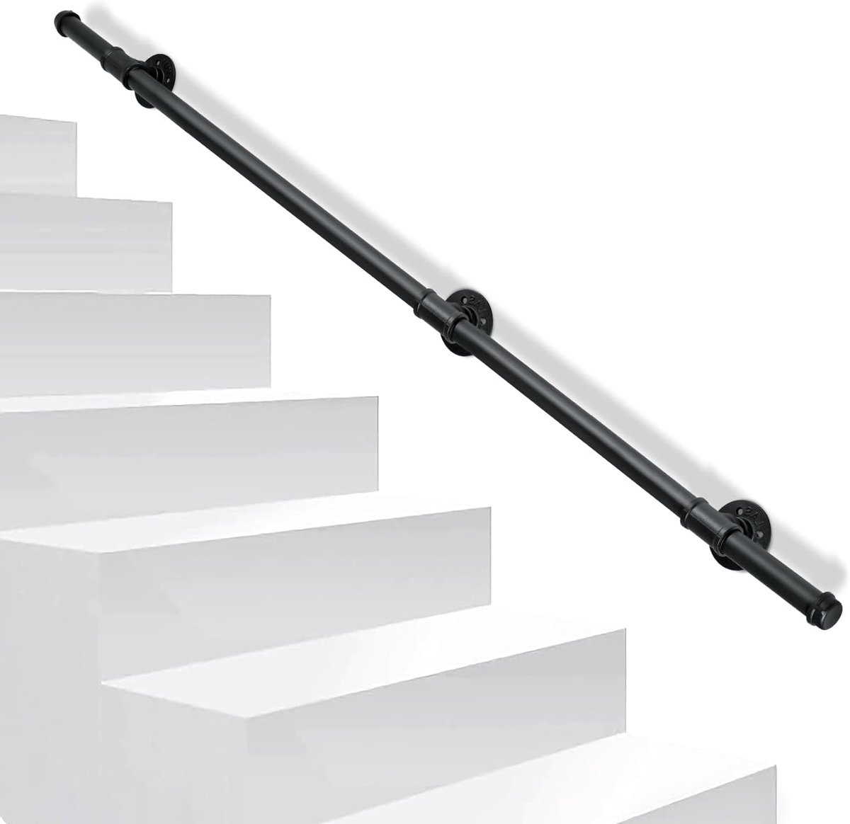 Trapleuning zwart - inclusief montagemateriaal - 150 cm