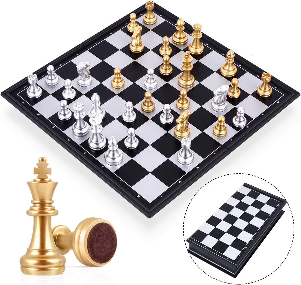 Opvouwbaar Magnetisch Schaakspel voor Kinderen en Volwassenen - Ideaal voor Reizen - 25 CM