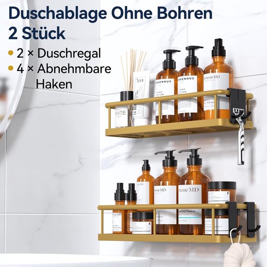 Inloopdouche Van Rijn Products Vaste Wand 120 x 200 cm Helder Glas Incl Stabilisatiestang en Gouden Muurprofiel