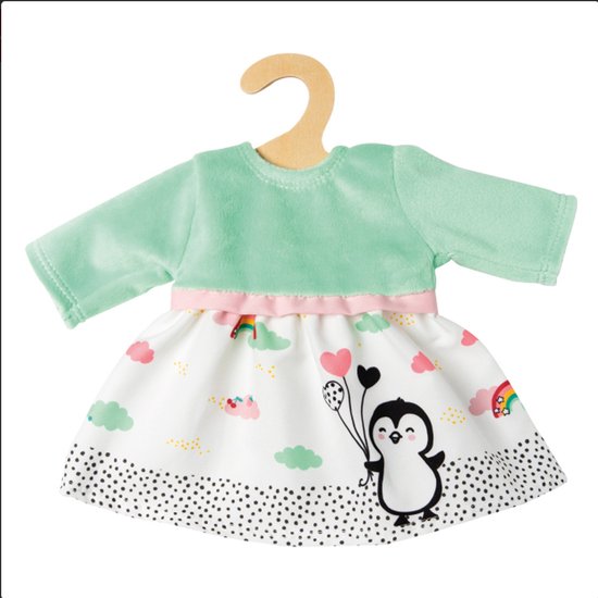 Heless Poppenjurk Penguin Dots 35-45 Cm Katoen Mintgroen/wit — afbeelding 3