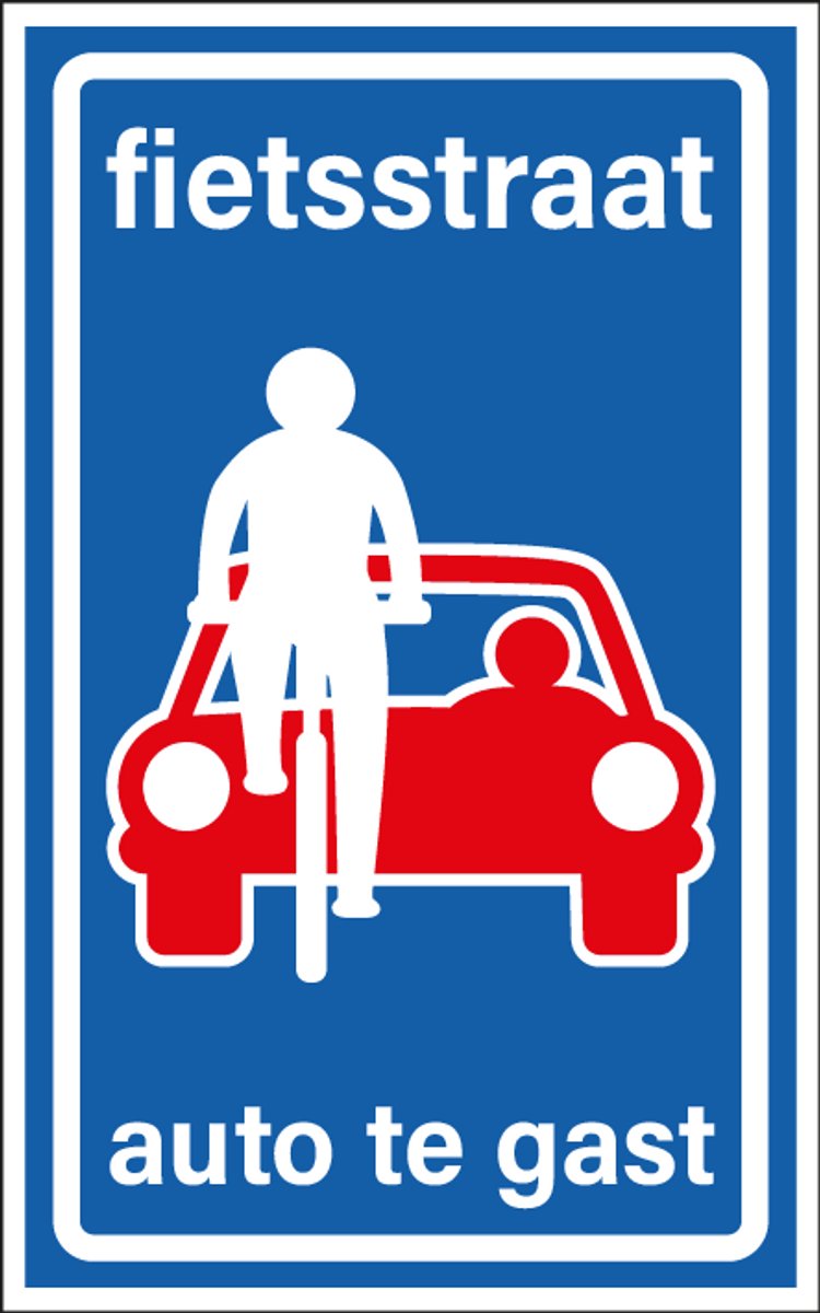 Fietsstraat sticker, L51 320 x 200 mm