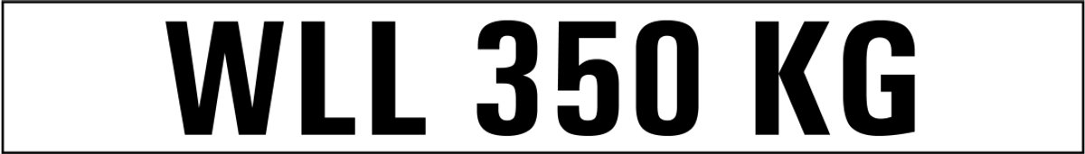 WLL 350 kg sticker 1000 x 140 mm